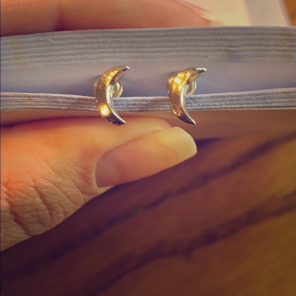 Handmade Crescent Moon Earrings - Picture 1 of 6